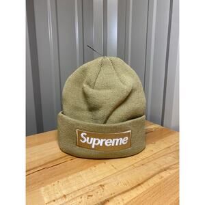 Supreme X New Era Dark Sand Beanie New!